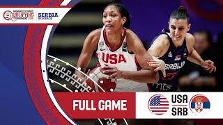 USA v Serbia  Full Game  FIBA Womens Olympic Qualifying Tournament 2020 [upl. by Uke]