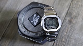 Casio GShock GMWB5000 All Metal Square Hands On Review [upl. by Aicilav893]