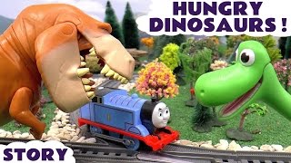 Dinosaur Toys Stop Motion Story With Thomas Toy Trains [upl. by Noyes973]