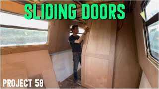 529 Hanging a DIY Pocket door [upl. by Naivad]