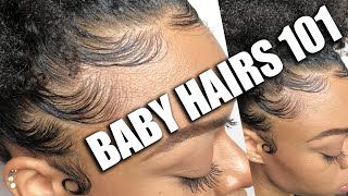 How to LAY YOUR BABY HAIRS  TYPE 4 NATURAL HAIR [upl. by Olyhs555]