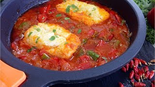 BACALAO CON TOMATE Y PIMIENTOS  receta de cuaresma [upl. by Selry]