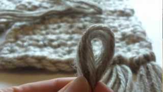 How to Make and Add Fringe to a Scarf or Crochet Project [upl. by Ultan]