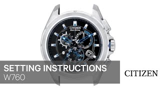 Citizen Watch Setting Instruction — W760 [upl. by Nagek]