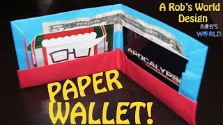 How to Make an Easy Paper Wallet Origami  Robs World [upl. by Azaleah451]