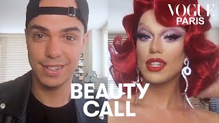 Drag queen makeup tutorial Nicky Doll teaches a beginner  Beauty Expert  Vogue Paris [upl. by Pearle]