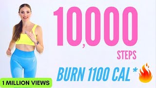 10000 Step Challenge For Weight Loss 🔥 10k Step Workout  Cardio Exercises At Home [upl. by Kila]