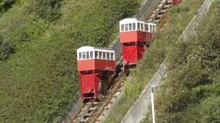 Leas Lift a water and gravity powered funicular railway in Folkestone [upl. by Nyladnar]