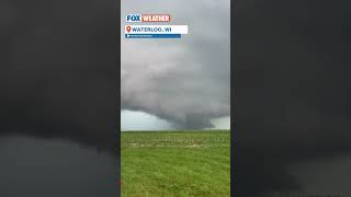 Large Tornado Tears Across Wisconsin [upl. by Swartz]