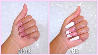 DIY Easy Fake Nails no acrylic or damage [upl. by Ruella]