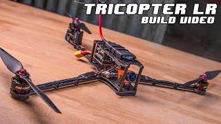 TRICOPTER LR  Long Range FPV 1h Flight time Foldable multirotor  Build Video [upl. by Grote]