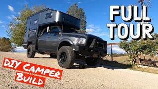 Couple Builds RV  COMPLETE TOUR  New Project Announcement [upl. by Aizitel]