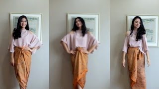 4 Easy Ways To Wear a Kain Batik  GemmaDelicia [upl. by Tansey]