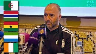 CONFÉRENCE DE PRESSE DJAMEL BELMADI CAN 2022 Algerie Gambie Ghana Sierra Leone Côte dIvoire [upl. by Kaden]