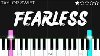 Taylor Swift  Fearless  EASY Piano Tutorial [upl. by Cohby]