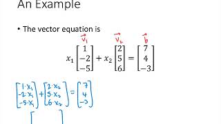 Linear Algebra  Lecture 7  Linear Combinations and Vector Equations [upl. by Turnheim]