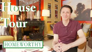 HOUSE TOUR  Inside a Luxurious Paris Apartment Full of Color [upl. by Ninerb8]