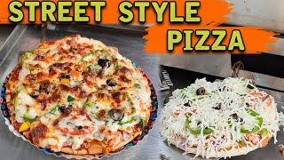 STREET STYLE CHEESY VEG LOADED PIZZA  GURGAON STREET FOOD  shorts youtubeshorts  QuiCreations [upl. by Bonnice]