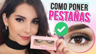 CÓMO PONER PESTAÑAS POSTIZAS FÁCIL PASO A PASO Tips ♥ Jimena Aguilar [upl. by Amlus596]