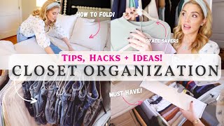 10 EASY Closet Organization Tips hacks  ideas that actually work [upl. by Wehner243]