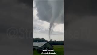 EXTREME closerange tornado in Wisconsin [upl. by Nivk]