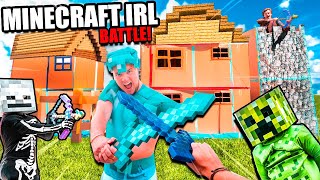 MINECRAFT IRL BATTLE ROYAL BOX FORT [upl. by Aloel116]