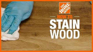 How to Stain Wood  The Home Depot [upl. by Anaz]