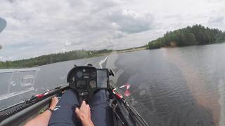 Glider does a low final above water [upl. by Mas]