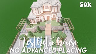 50k Aesthetic no advanced placing hillside house  Bloxburg speedbuild [upl. by Kcirrem]