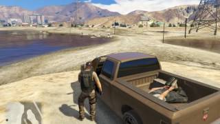 GTA V  Drag BodiesKidnap and put in trunk of car [upl. by Arodal73]