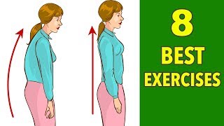 8 Best Posture Exercises  Straighten Your Spine [upl. by Ilrebmyk]