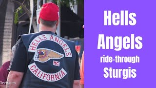 Hells Angles Sturgis RideThrough [upl. by Aiuqenehs]