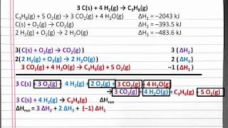 CHEM 101  Using Hesss Law to Calculate Enthalpy Change [upl. by Hgielyk]