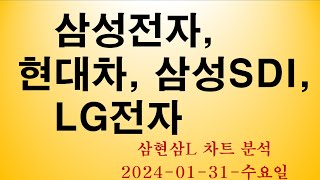 삼성전자 현대차 삼성SDI LG전자 주가전망 240131수 [upl. by Iruy343]