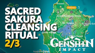 Sacred Sakura Cleansing Ritual 23 Genshin Impact Location [upl. by Pump242]