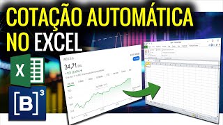 COMO AUTOMATIZAR AS COTAÇÕES NO EXCEL  Ações Fiis Stocks e Índices  Tudo em tempo real [upl. by Valma600]