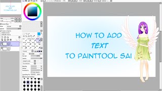 【Tutorial】Add Text To PaintTool Sai [upl. by Deland]