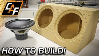 How to build  Wedge Subwoofer Box Enclosure SIMPLE amp LOUD [upl. by Aivon527]