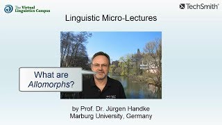 MOR013  Linguistic MicroLectures Allomorphs [upl. by Byrle]