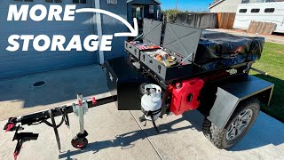 Budget Overland Trailer Build Pt6  MORE Storage  Full Size Shovel and Axe Mounts [upl. by Akirehc248]