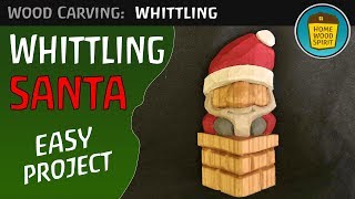 Easy Whittling  SANTA CLAUS  Quick And Simple Wood Carving Project [upl. by Orpheus]