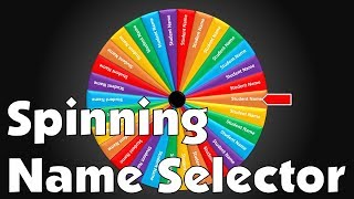 Create A Wheel of Fortune Spinning Name Selector in PowerPoint [upl. by Kerwinn365]