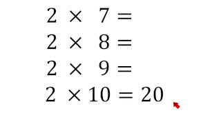 Tabla de multiplicar del 2 fácil y rápida [upl. by Avictor]