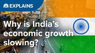 Why is India’s growth slowing  CNBC Explains [upl. by Ellon]