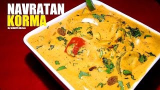 Navratan Korma Mix Veg Curry Restaurant  wedding style [upl. by Bessy]