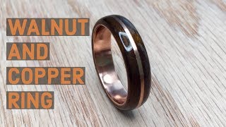 Creating a Walnut and Copper Bentwood Ring [upl. by Leuqar]