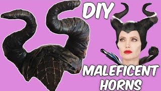 DIY MALEFICENT horns HALLOWEEN HOMEMADE COSTUMS [upl. by Wonacott]