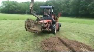 Geothermal Horizontal Loop Installation with a Chain Trencher [upl. by Childers312]