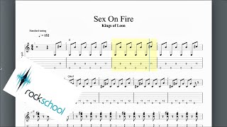 Sex On Fire Rockschool Hot Rock Grade 3 Guitar [upl. by Kciredohr]