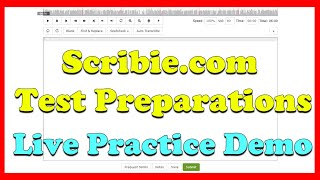 Live Practice Demo  How To Do Preparations For a Transcription Test  Scribie [upl. by Sikleb754]